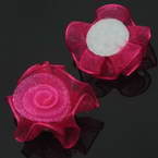 Mesh flowers, Magenta, 3cm x 1cm, 2 Flowers