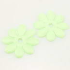 Small fabric flowers, Satin, green, 3.5cm x 3.5cm, 10  pieces
