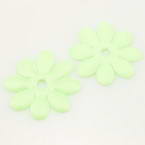 Small fabric flowers, Satin, green, 3.5cm x 3.5cm, 10  pieces