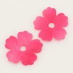 Petites fleurs en tissu, Satin, rose, 2cm x 2cm, 20 morceaux