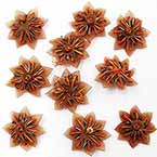 Small fabric flowers, Organza, brown, 2.8cm x 2.8cm (approximate), 10 pieces