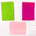 Thick Crepe paper, Olive, pink, 10cm x 2m, 3 sheets, 75 gsm