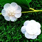 Sequin flower, white, 1 Sequin flower, 3cm