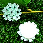 Sequin flower, Light blue, 1 Sequin flower, 3.3cm