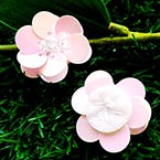 Sequin flower, Light pink, 1 Sequin flower, 2.7cm