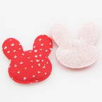 Fabric embellishment, red, 2.5cm x 3cm, 2 slices