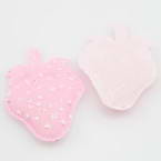 Fabric embellishment, pink, 2.8cm x 3.8cm, 2 slices