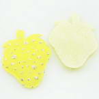 Fabric embellishment, Yellow, 2.8cm x 3.8cm, 2 slices