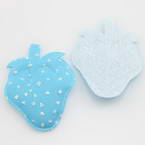 Fabric embellishment, blue, 2.8cm x 3.8cm, 2 slices