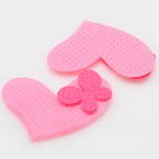 Fabric embellishment, pink, 2.7cm x 3.8cm, 5 slices