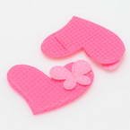 Fabric embellishment, pink, 2.7cm x 3.8cm, 5 slices