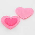 Fabric embellishment, pink, 3cm x 3.5cm, 5 slices