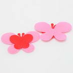 Fabric embellishment, pink, 3.5cm x 5.4cm, 3 slices