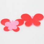 Fabric embellishment, red, 3.5cm x 5.4cm, 3 slices