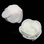 Foam flowers, foam, white, 10 Flower, 2.5cm x 2.5cm x 2cm (approximate)