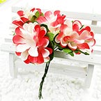 Chrysanthemum, Paper, Cream colour, 3cm, 6 flowers