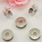 Sewing machine bobbins, High quality metal alloy, Metallic colour, 2.1cm x 0.8cm, 5 pieces