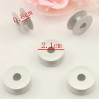 Sewing machine bobbins, Aluminium, Silver colour, 2.1cm x 0.8cm, 4 pieces