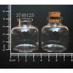 Bouteilles en verre, Incolore, 3,7cm x 3,7cm x 4cm, 20ml, 1 morceau