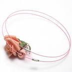 Memory wire, Stainless steel, pink, 2 Memory wires, 15.5cm