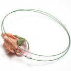 Memory wire, Stainless steel, green, 2 Memory wires, 15.5cm