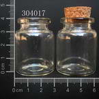 Glass bottles, Colourless, 3cm x 3cm x 4cm, 15ml, 1 piece