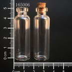 Glass bottles, Colourless, 1.6cm x 1.6cm x 5cm, 5ml, 2 pieces