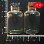 Glass bottles, Colourless, 3cm x 3cm x 5.5cm, 23ml, 2 pieces