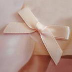 Gift bow, pink, 20mm by 5mm, 8 satin ribbon bows