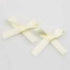 Gift bow, Cream colour, 3cm x 0.6cm, 5 satin ribbon bows