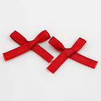 Gift bow, red, 3cm x 0.6cm, 5 satin ribbon bows