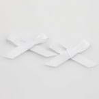 Gift bow, white, 3cm x 0.6cm, 5 satin ribbon bows