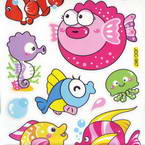 Bathroom and Window stickers, Plastic, Assorted colours, 56cm x 21cm, 1 sheet