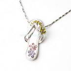 Silver shoe necklace