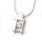 Silver rectangle necklace