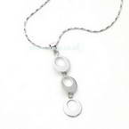 Silver triple-circle necklace