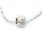 Silver bead necklace