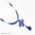 Blue bead necklace