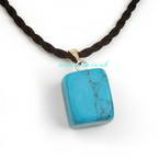 Blue stone pendant necklace