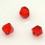 Crystal beads, Burgandy, Faceted, Diameter 4mm, 25 beads