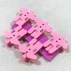 Wooden peg embellishments, pink, 1.3cm x 2.8cm x 3cm, 5 pieces