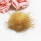 Fluffy embellishment, Light brown, Diameter 35mm (approximate), 1 piece