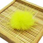 Fluffy embellishment, Yellow, Diameter 25mm (approximate), 1 piece