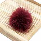 Fluffy embellishment, Burgandy, Diameter 25mm (approximate), 1 piece