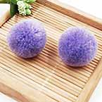 Fluffy embellishment, Polypropylene, Indigo, Diameter 20mm (approximate), 2 pieces