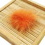 Fluffy embellishment, orange, Diameter 25mm (approximate), 1 piece