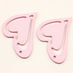 Wooden embellishments, Wood, Light pink, 4.7cm x 4.2cm x 0.2cm, 2 pieces