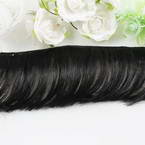 Dolls hairs, Rayon, black, 45cm x 6cm, 1  piece