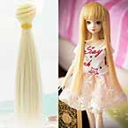 Dolls hairs, Rayon, Cream colour, 15cm x 100cm, 1 piece