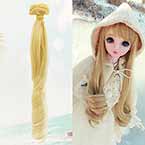 Dolls hairs, Rayon, Light brown, 22cm x 100cm, 1 piece